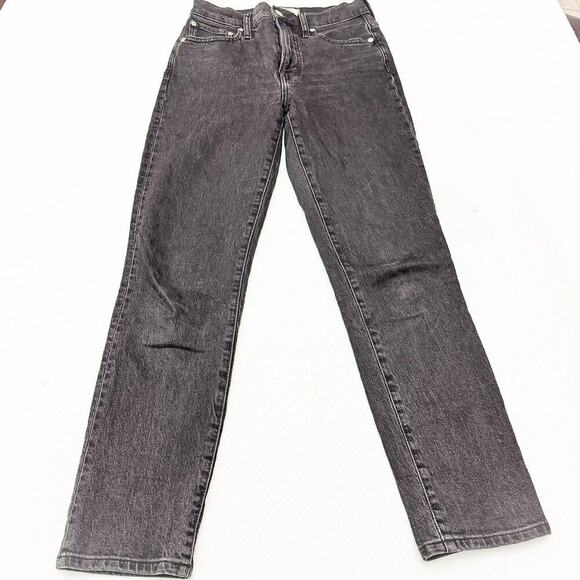 Madewell The Perfect Vintage Jean Zip Fly Black Charcoal Denim Jeans Size 24 - Picture 2 of 9